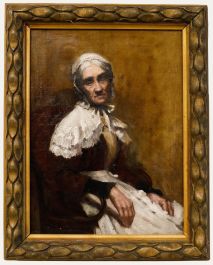 Framed 19th Century Oil - Portrait of an Elderly Lady
