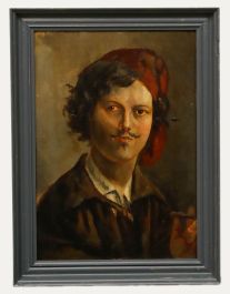 French School 19th Century Oil - Young Painter