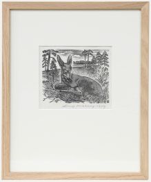 Eugene Pichell (1905-1976) - Framed 1959 Wood Engraving, The Fawn