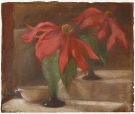 Cecile Hertz-Eyrolles (1875-1974) - Oil, Pink Coneflower in a Green Vase