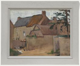 Cecile Hertz-Eyrolles (1875-1974) - Mid 20th Century Oil, Approaching the Farm