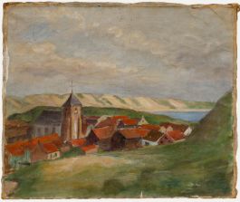 Cecile Hertz-Eyrolles (1875-1974) - Mid 20th Century Oil, A Village in Normandy