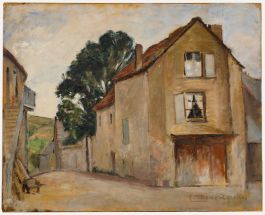 Cecile Hertz-Eyrolles (1875-1974) - Oil , Road To The Village