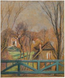 Cecile Hertz-Eyrolles (1875-1974) -  Oil, View From The Blue Bridge
