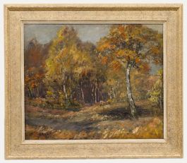P. Randell - Framed Mid 20th Century Oil, Hues of Autumn
