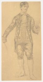 Edward Ridley (1883-1946) - Early 20th Century Graphite Drawing, The Actor