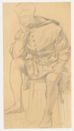 Edward Ridley (1883-1946) - Graphite Drawing, Study of a Scholarly Gentleman