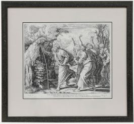 Nicolas Chaperon (1612-1656) After Raphael - Engraving, Moses Strikes the Rock