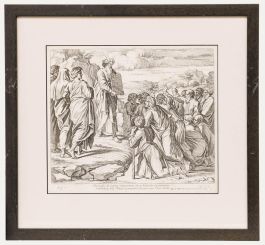Nicolas Chaperon (1612-1656) After Raphael - Engraving, The Ten Commandments