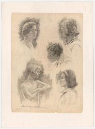 Olivier Duchateau (1876-1939) - Early 20th Century Graphite, Heady Studies