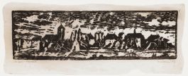 M. Karstens - 20th Century Woodcut, German Townscape