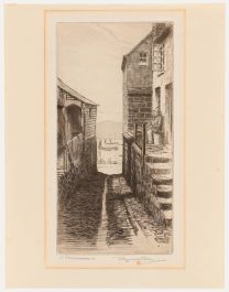 Reginald Green RWA (1884-1971) - Etching, St Ives Carnglaze Street 