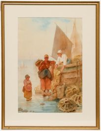 Fanny Mearns - Late 19th Century Watercolour, Crab Fishing