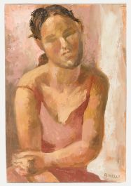 Bernadette Kelly (b.1933) - 20th Century Oil, Portrait of a Girl