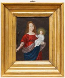 19th Century Oil - Madonna and Child