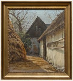 Framed Mid 20th Century Oil - The Barn