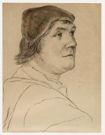 After Hans Holbein - 20th Century Graphite Drawing, Portrait of John Poyntz