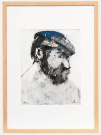 Ruth Schloss (1922-2013) - Contemporary Mixed Media, Man in a Cap