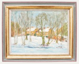 Impressionist 20th Century Oil - Winter Snow