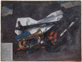 George Weissbort (1928-2013) - 20th Century Oil, The Musician's Table