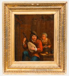 Manner of David Teniers the Younger (1610-1690) - Oil, The Lute Player
