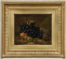 A. Kinsley - Framed 1879 Oil, Fruit Amongst Foliage