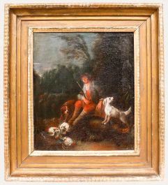 After Johann Georg Waxschlunger (1690-1737) - Early 19th Century Oil, A Gamesman
