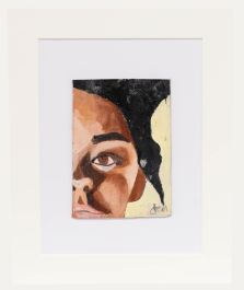 Ben Carrivick - Contemporary Oil, Fragments of a Face on Yellow