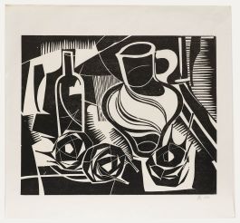 Ali Kurt Baumgarten (1914-2009) - 1984 Woodcut, Still Life