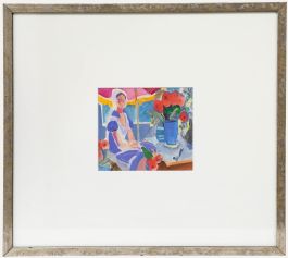 Viktor Vassine (1919-1997) - Framed Mid 20th Century Gouache, The Florist