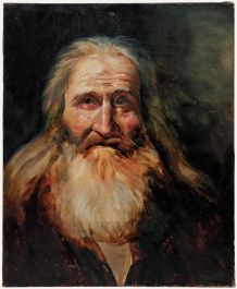 Framed 1857 Oil - Portrait of a Bearded Gentleman