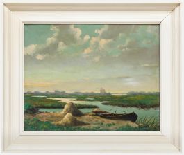 Willem Zwart (1867-1957) - Dutch School Mid 20th Century Oil, The Rowing Boat
