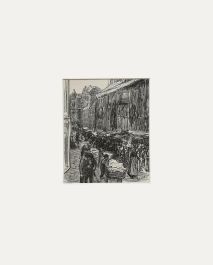 Max Liebermann (1847-1935)- Mid 20th Century Lithograph, Judengasse in Amsterdam