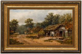 William Pitt (act.1851-1890) - Framed 1876 Oil, Radway Under Edge Hill
