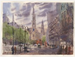 Daniel Nichols - Contemporary Watercolour, The Strand, London