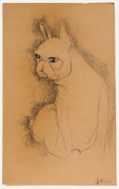 J. Pillmann - Mid 20th Century Pen and Ink Drawing, Sitting Patient