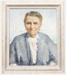 20th Century Oil - Lady With A Golden Brooch