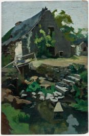 Andre Beauce (1911-1974) - 1934 Oil, View of a Farm