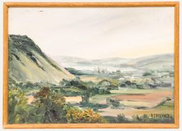 A. Caquineau - Mid 20th Century Oil, A View of the Country