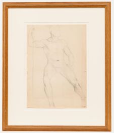 Pierre Neveu (b.1929) - Mid 20th Century Graphite Drawing, Study of Male Nude
