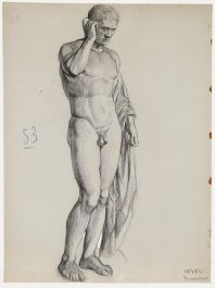 Pierre Neveu (b.1929) - Mid 20th Century Graphite Drawing, Academic Study VI