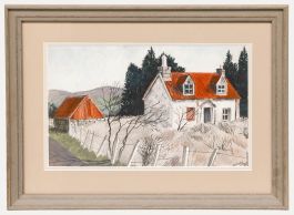 Dione Page (1936-2021) - Framed Contemporary Pastel, Red Roofs