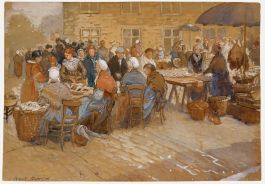 Brook Harrison - Early 20th Century Watercolour, The Fish Market