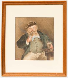 After Édouard Manet - Framed Late 19th Century Watercolour, A Good Glass of Beer