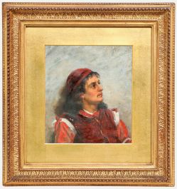 Circle of William Breakspeare (1856-1914) - Oil, Portrait of An Italian Man