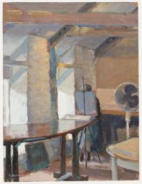 Pauline Plummer (b.1933) - 2001 Oil, Artist in the Studio