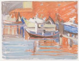 Pauline Plummer (b.1933) - 20th Century Oil, Commercial Harbour
