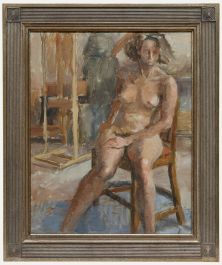 Pauline Plummer (b.1933) - Framed 20th Century Oil, The Girl With Rumpled Hair