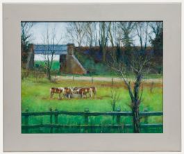 Pauline Plummer (b.1933) - 2012 Oil, Haflingers at Oxnead