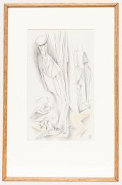 Iris Hardcastle (c.1919-2013) - Graphite Drawing, The Broken Window